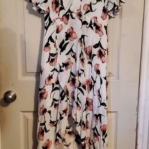 Women's White Floral Dress